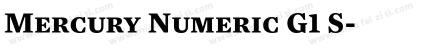 Mercury Numeric G1 S字体转换